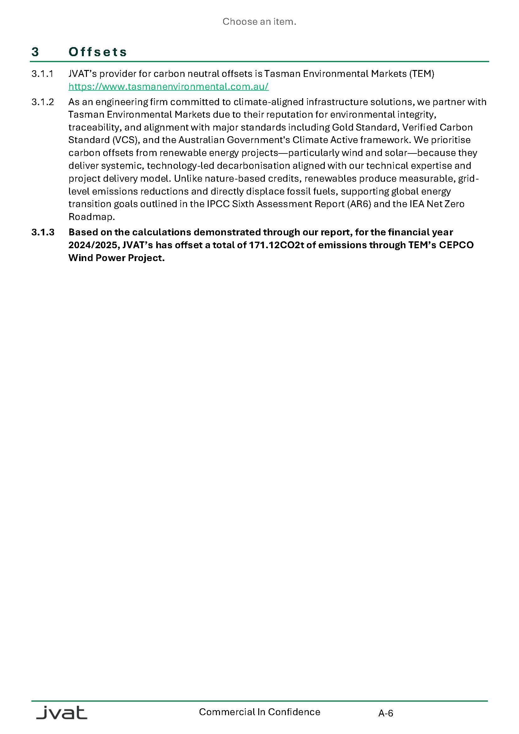 JVAT Carbon Emissions Full Report, page 8 of 9