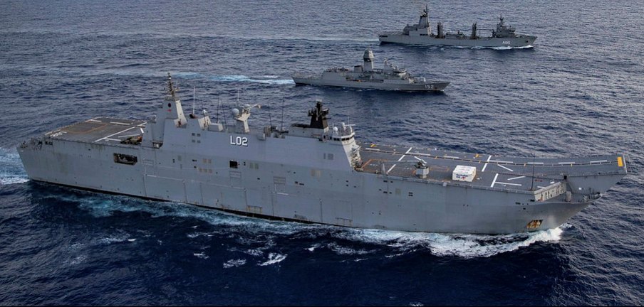Royal Australian Navy vessels at sea